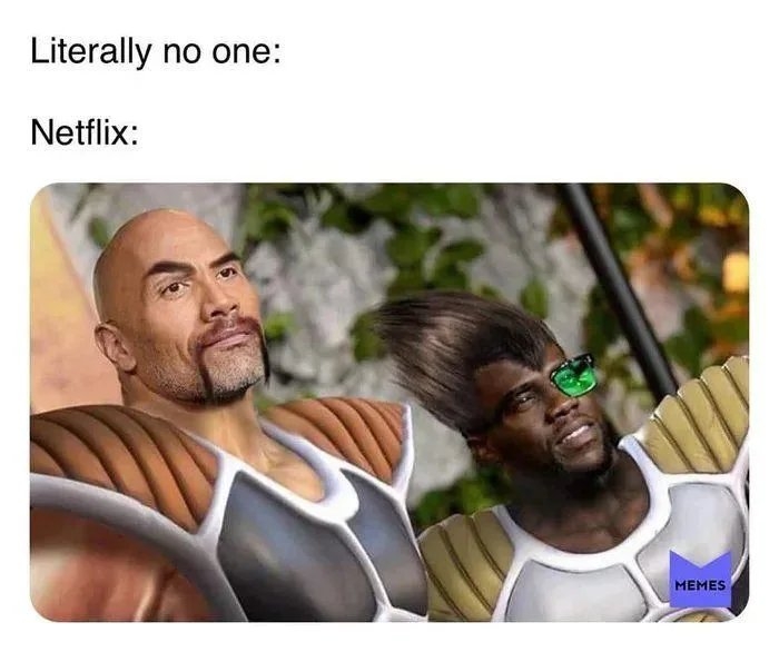Literally no one:
Netflix:
MEMES
