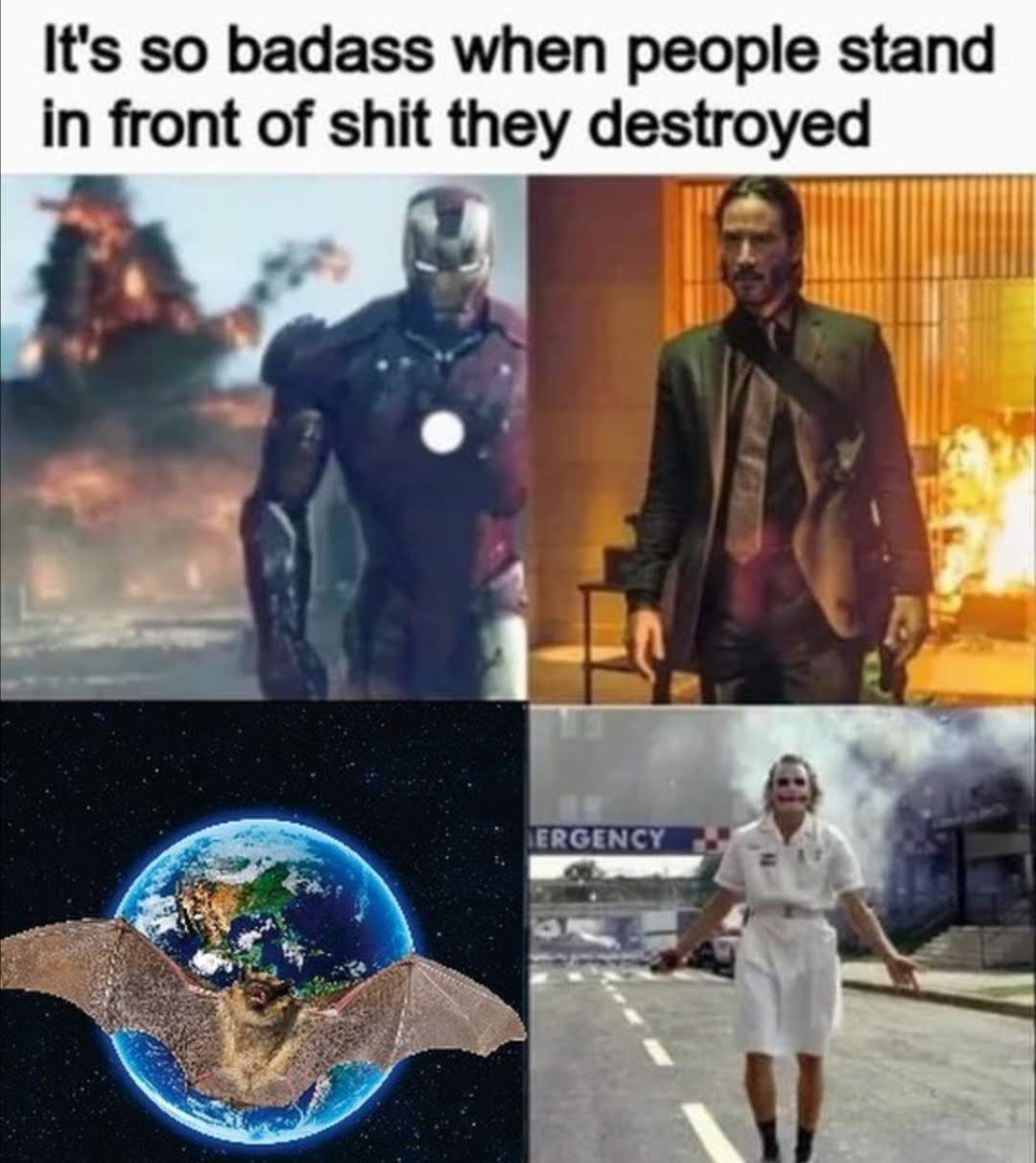 It's so badass when people stand
in front of shit they destroyed
ERGENCY
