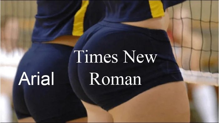 Times New
Arial
Roman
