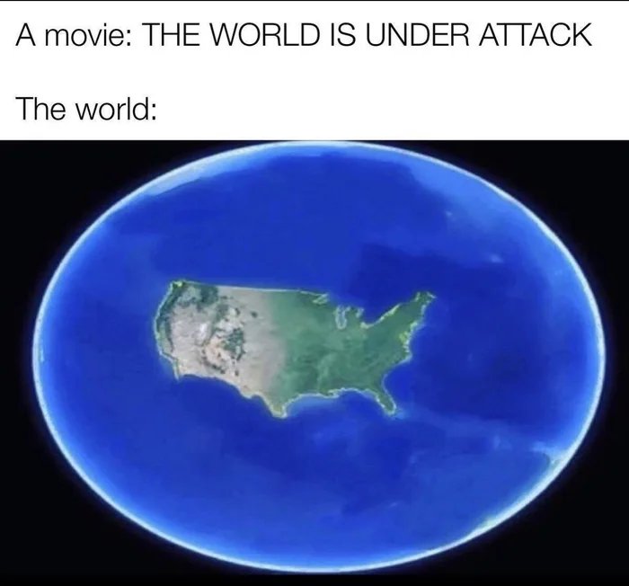 A movie: THE WORLD IS UNDER ATTACK
The world:
