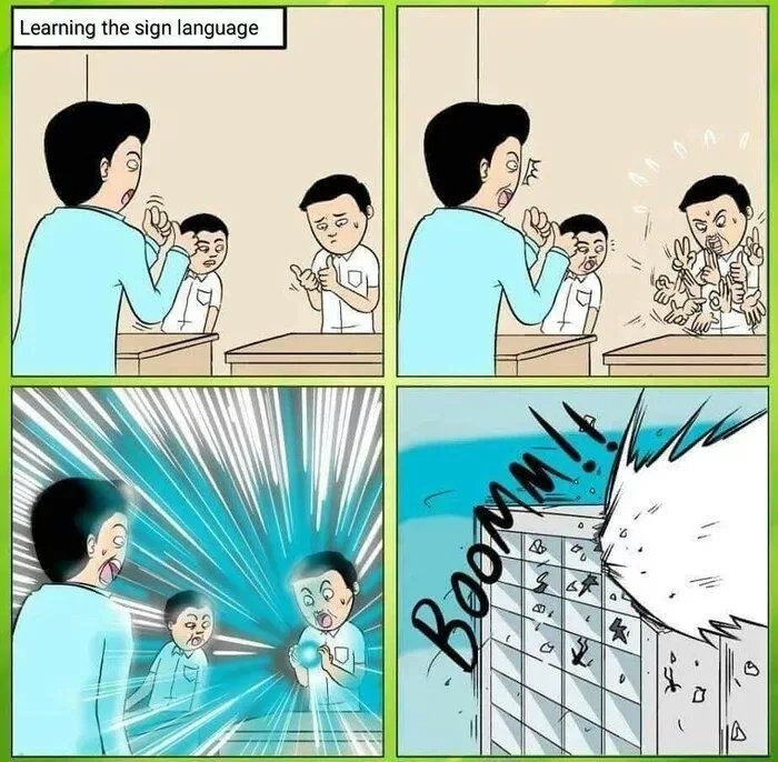 Learning the sign language
86
