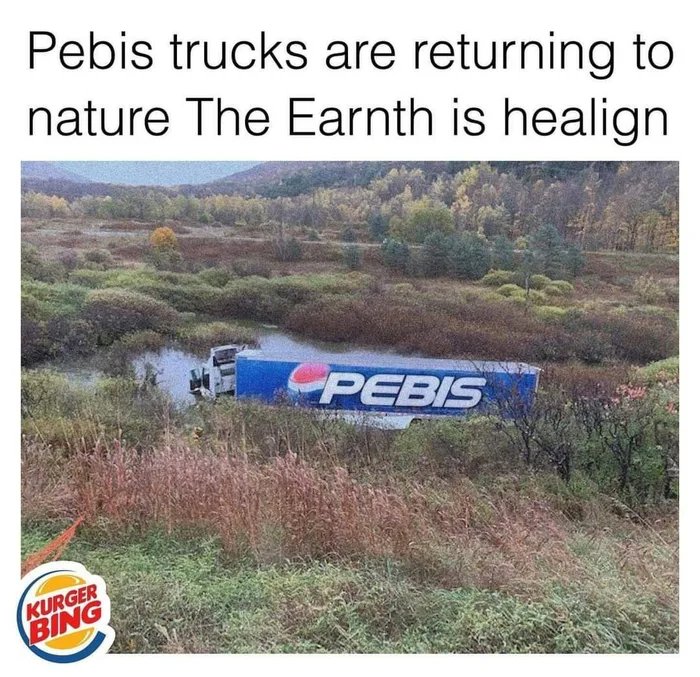 Pebis trucks are returning to
nature The Earnth is healign
PEBIS
KURGER
BING
