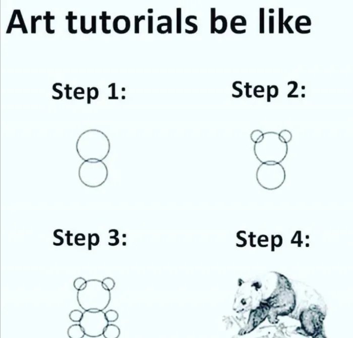 Art tutorials be like
Step 1:
Step 2:
Step 3:
Step 4:
