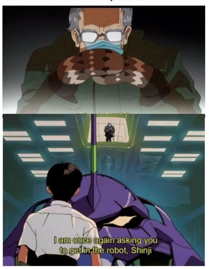 I am once again asking you
to getlin the robot, Shinji
