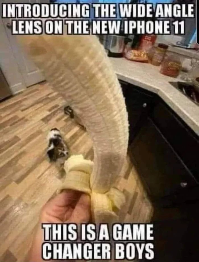 INTRODUCING THE WIDE ANGLE
LENS ON THE NEW İPHONE 11
THIS IS A GAME
CHANGER BOYS
