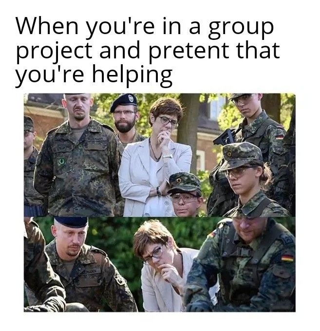When you're in a group
project and pretent that
you're helping
EMANN
