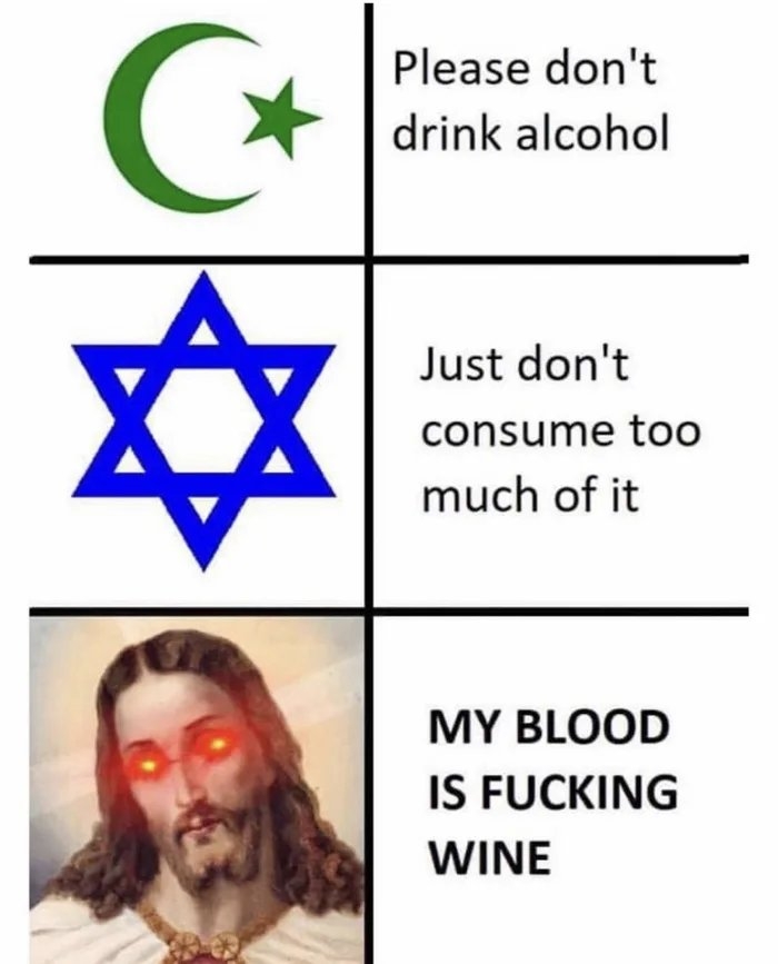 C+
Please don't
drink alcohol
Just don't
consume too
much of it
MY BLOOD
IS FUCKING
WINE
