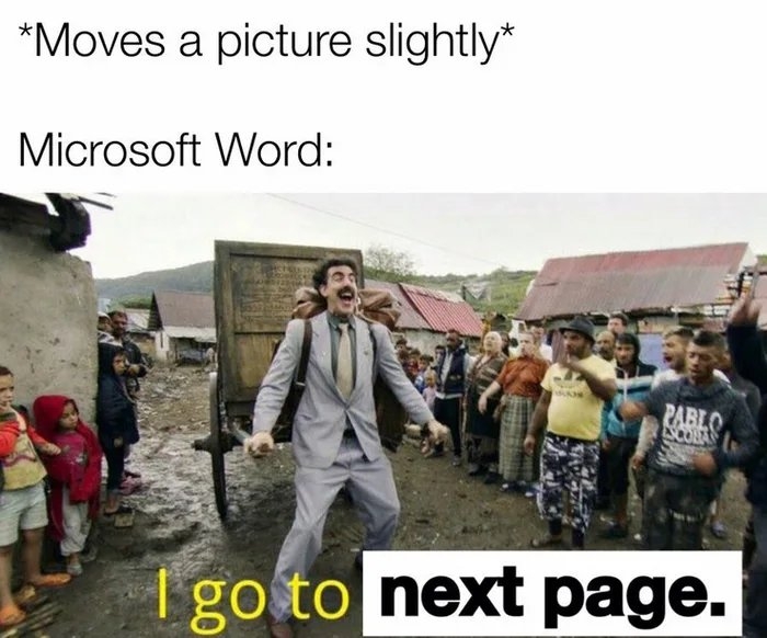 *Moves a picture slightly*
Microsoft Word:
PABLO
NCORAS
I go to next page.
