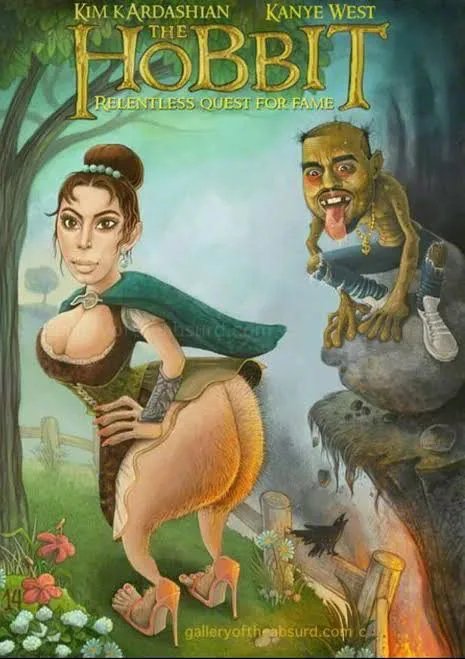 KIM KARDASHIAN
THE
KANYE WEST
HOBBI
RELENTLESS QUEST FOR FAME,
galleryoftheabsurd.com c
