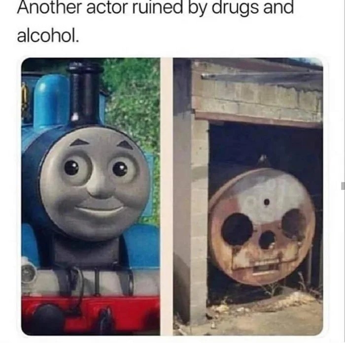Another actor ruined by drugs and
alcohol.
