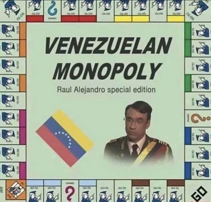CA 00
208
208
OLOD
VENEZUELAN
MONOPOLY
Raul Alejandro special edition
9010
O10
GO
OLOD
